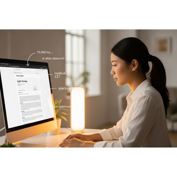 Mieux lire les fiches produit de lampe de luminothérapie pour mieux choisir - Lumino.day